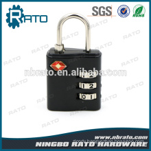 travel luggage zinc alloy TSA coded safety padlock